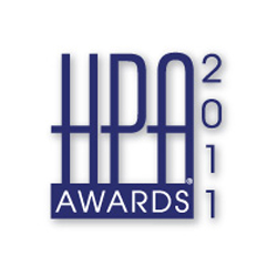 Blue HPA Awards logo with the year 2011 written vertically on the right side.