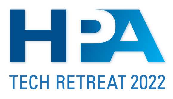 Blue gradient logo for HPA Tech Retreat 2022.