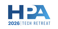 Blue gradient logo for HPA 2026 Tech Retreat.