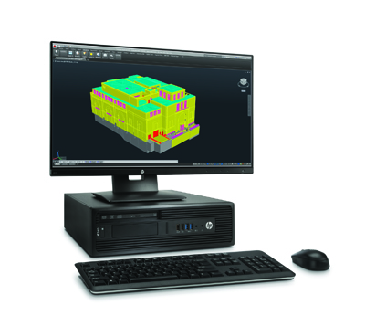 A desktop computer with a monitor, black tower, keyboard, and mouse on a white background.