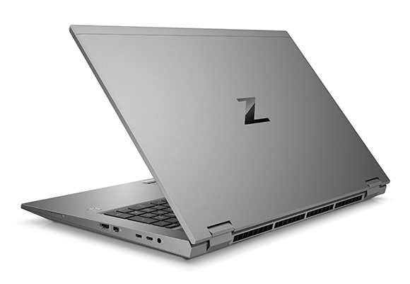 A silver laptop with a large 'Z' logo on the lid, partially open against a white background.