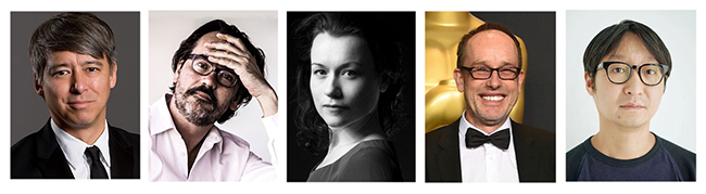 Five individual portrait headshots of diverse men and women in various attire and lighting.