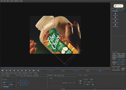 A computer screen showing a photo editing software interface with a jar of Fiber Choice on the canvas.