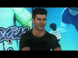 A man with dark hair wearing a black shirt smiles in front of a blurred background.