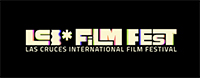 Logo for Las Cruces International Film Festival with stylized text on a black background.