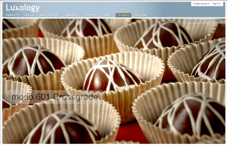 Chocolate truffles with white chocolate drizzle in pleated paper liners.
