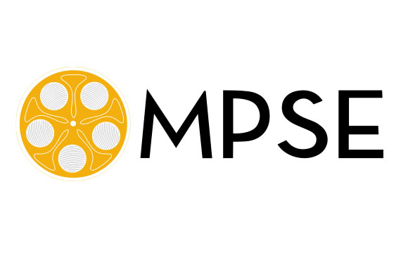 Yellow film reel icon next to the black text MPSE on a white background.