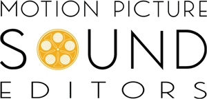 Logo for Motion Picture Sound Editors featuring a yellow film reel icon.