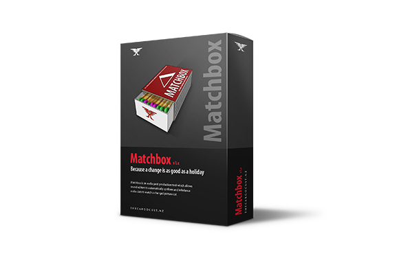 A black software box featuring a red and white matchbox graphic and the text Matchbox v.1.4.