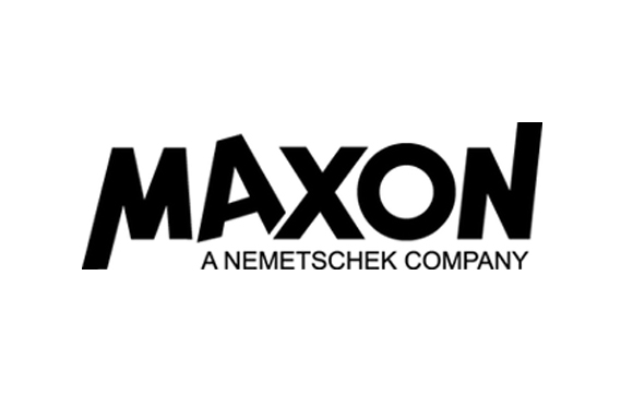 Black Maxon logo with the text A NEMETSCHEK COMPANY underneath on a white background.