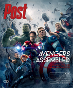 The Avengers assemble, with Iron Man, Captain America, Thor, Hulk, Black Widow, and Hawkeye in action poses.