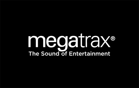 White Megatrax logo and tagline 'The Sound of Entertainment' on a black background.