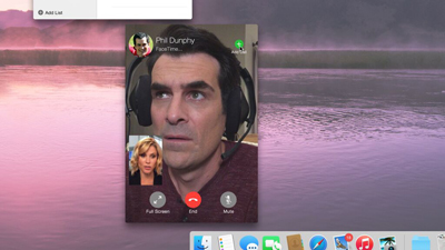 A FaceTime video call on a computer screen featuring a man wearing large black headphones.