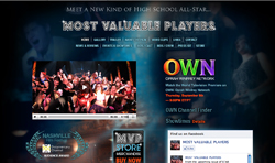 Website for Most Valuable Players featuring a video player and OWN network broadcast information.