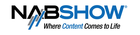NAB SHOW logo in black and blue text with the slogan Where Content Comes to Life below.