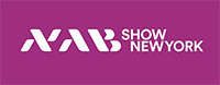 White NAB Show New York text logo on a purple background.