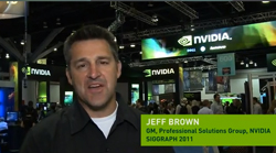 Jeff Brown, GM of NVIDIA Professional Solutions Group, speaking at a SIGGRAPH 2011 event.