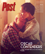 A man and woman embrace. Text on the image reads "Oscar Contenders".