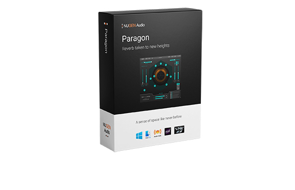A black and white software box for NUGEN Audio Paragon reverb plugin.