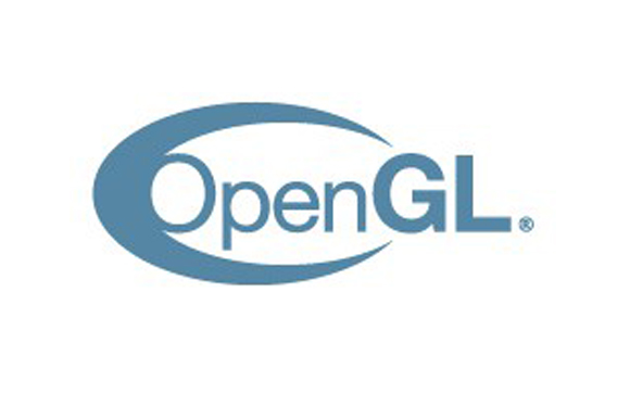 The OpenGL logo featuring the text OpenGL inside a blue oval shape.
