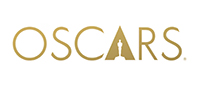 Gold text reading OSCARS with an Academy Award silhouette inside the letter A.