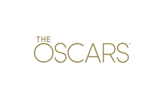 The Oscars logo in gold text on a white background.