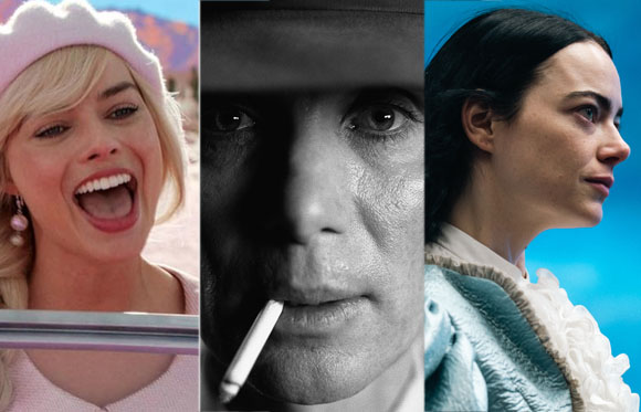 Three side-by-side portraits: a smiling blonde woman, a man with a cigarette, and a woman in profile.