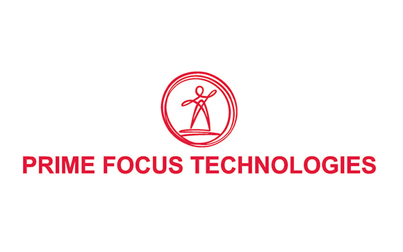 Red logo featuring a stylized human figure inside a circle above the text PRIME FOCUS TECHNOLOGIES.