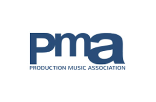 Blue logo for the Production Music Association featuring the lowercase letters pma.