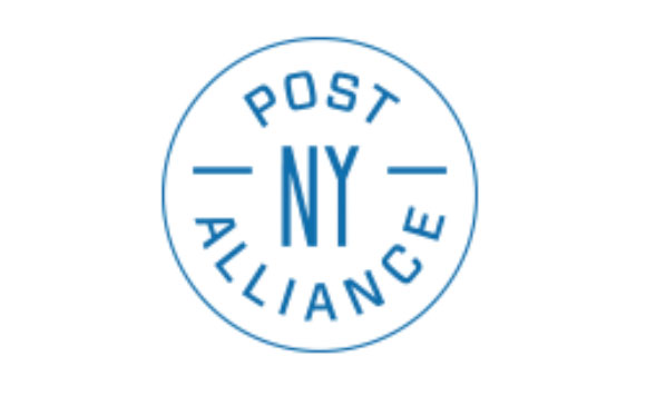 A blue circular logo containing the text POST NY ALLIANCE.