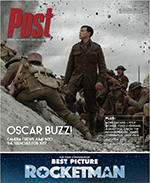 Soldiers in uniform climb a muddy trench, one looking up at the sky. Text reads "Oscar Buzz!"