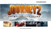Title card for Journey 2: The Mysterious Island against a cloudy sky background.