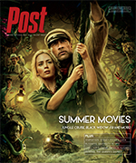 The Post magazine cover shows two people in jungle attire, one holding a rope, with "Summer Movies" and "Jungle Cruise" text.