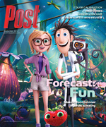 Cover of Post Magazine with animated characters, a strawberry, and text "Forecast Fun."