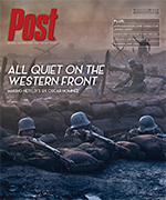 Cover of Post magazine with "All Quiet on the Western Front" and soldiers in a trench.