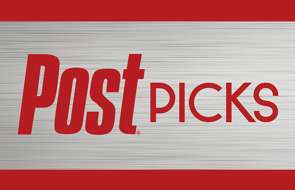 Red text reading 'Post PICKS' on a brushed silver metallic background with red borders.