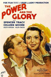 Poster for The Power and the Glory featuring Spencer Tracy and Colleen Moore.