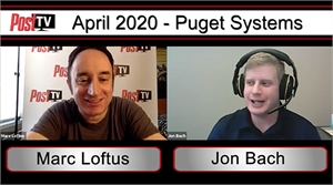 Split screen showing Marc Loftus on the left and Jon Bach wearing a headset on the right.