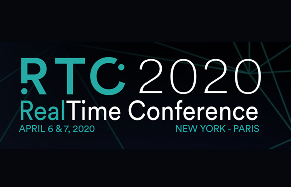 RTC 2020 RealTime Conference logo for April 6 & 7, 2020, in New York and Paris.