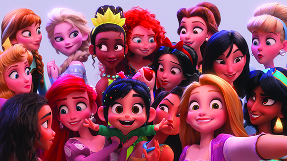 A large group of diverse animated female characters smiling and looking toward the viewer.