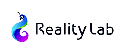 Colorful stylized peacock icon next to the text Reality Lab on a white background.