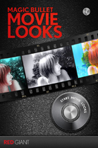 Software cover featuring a film strip with three portraits and a circular dial on a dark textured background.