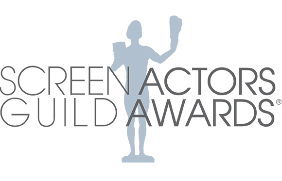 Screen Actors Guild Awards logo with a silhouette of a trophy behind the text.