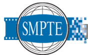 SMPTE logo featuring a globe icon and blue film strip elements.