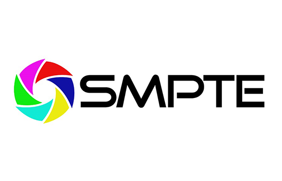 SMPTE logo featuring a colorful circular aperture icon next to black text.