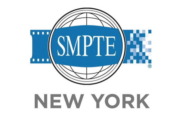 SMPTE logo featuring a blue globe and film strip with the text NEW YORK below.