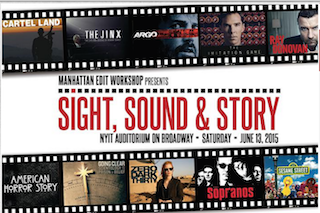 Film strip border featuring posters for Cartel Land, The Jinx, Argo, The Imitation Game, and other media titles.