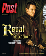 Man in historical costume with sword, looking to the side. Text reads 'Post' and 'Royal Treatment'.