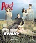 Four people are superimposed over a graveyard with the text "NOT FADE AWAY?" and "Post" magazine logo.