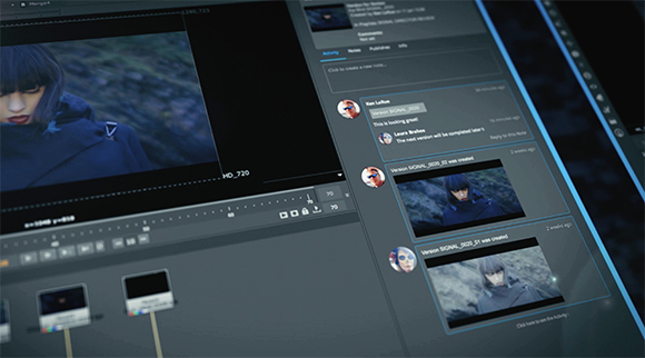 Video editing software interface displaying a video preview, timeline, and a sidebar with activity notes.